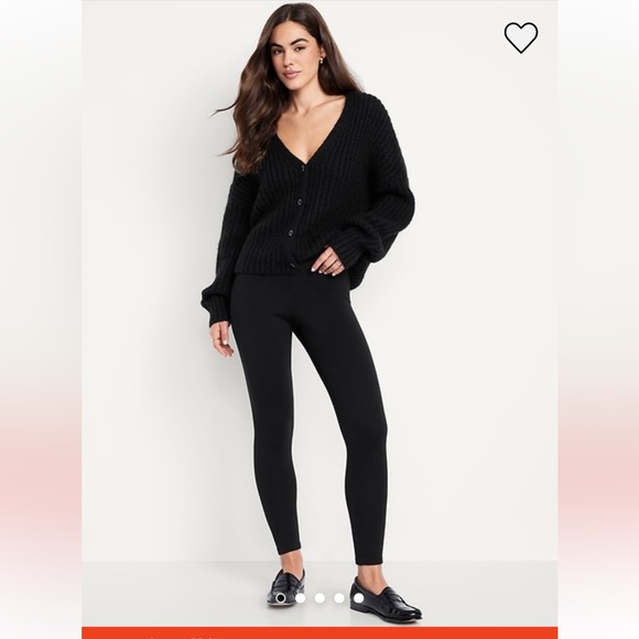 Old Navy Pants - Old Navy Classic Fleece Lined Black Leggings (BD)